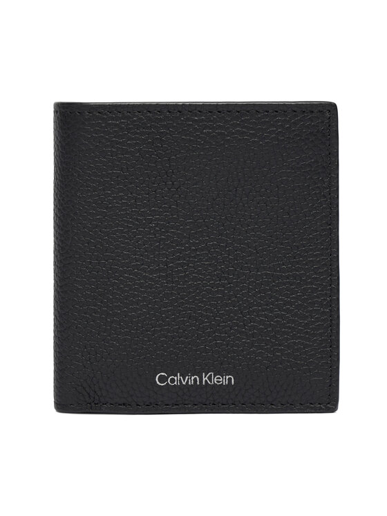Calvin Klein Портфейл Foil Emboss Slim Billfold LV04D1064G Черен цвят на ниска цена