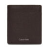 Calvin Klein Портфейл Foil Emboss Slim Trifold W Card LV04D1063G Кафяв цвят на ниска цена