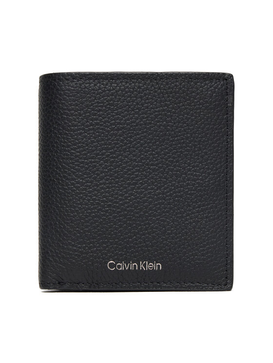 Calvin Klein Портфейл Foil Emboss Slim Trifold W Card LV04D1063G Черен цвят на ниска цена