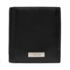 Calvin Klein Портфейл Plaque Slim Trifold W Coin + Car LV04D1137G Черен цвят на ниска цена