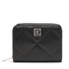 Calvin Klein Портфейл Quilted Flap Zip Around LV04F1124G Черен цвят на ниска цена