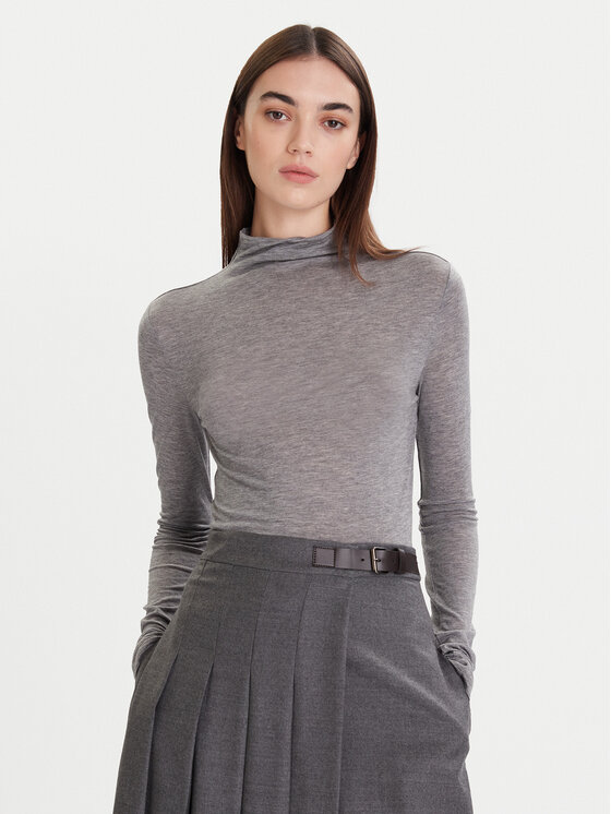 Calvin Klein Пуловер LV044D239G Сив Slim Fit цвят на ниска цена