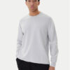 Calvin Klein Пуловер Ls Ck Tech Knit Crwnk LV040BM347 Сив Regular Fit цвят на ниска цена