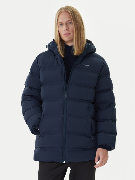 Calvin Klein Пухено яке LV04LD516G Син Regular Fit цвят на ниска цена