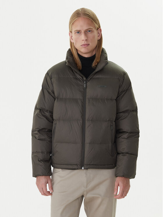Calvin Klein Пухено яке LV04LD529G Кафяв Regular Fit цвят на ниска цена
