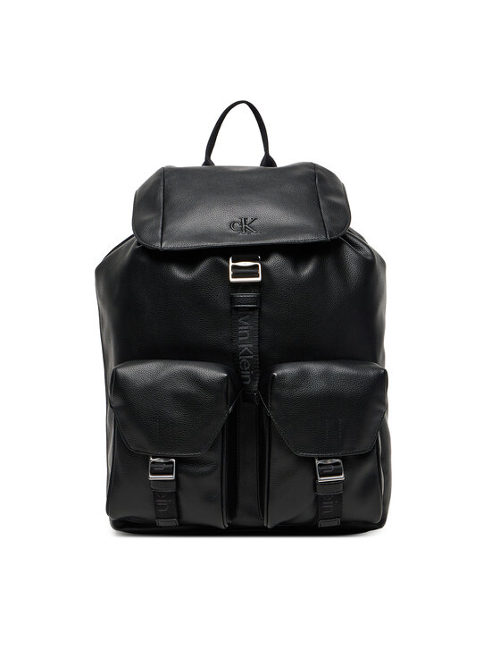 Calvin Klein Раница Cargo Flap Backpack LV04D3127G Черен цвят на ниска цена