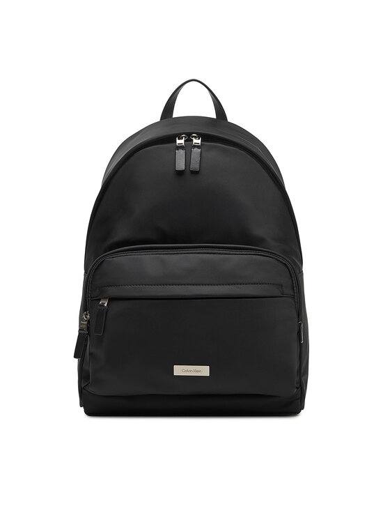 Calvin Klein Раница Sleek Round Backpack LV04D3143G Черен цвят на ниска цена