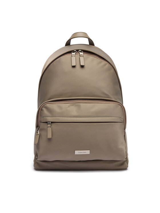 Calvin Klein Раница Sleek Round LV04D3143G Бежов цвят на ниска цена