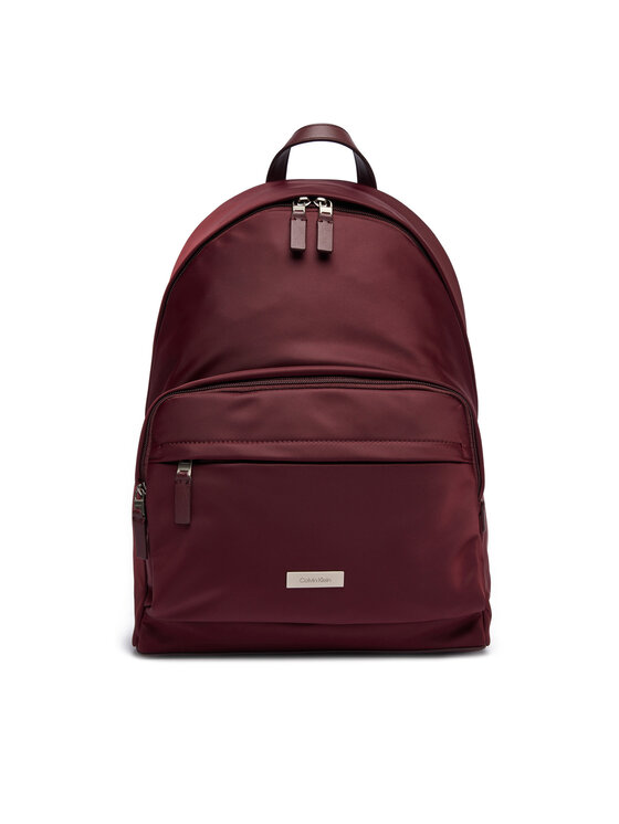 Calvin Klein Раница Sleek Round LV04D3143G Бордо цвят на ниска цена