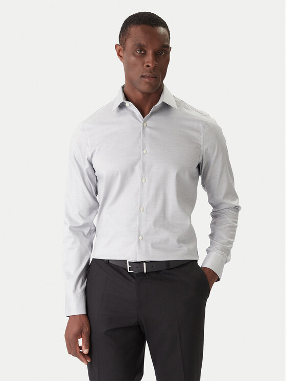 Calvin Klein Риза LV019EU057 Син Slim Fit цвят на ниска цена