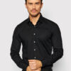 Calvin Klein Риза Poplin K10K108229 Черен Slim Fit цвят на ниска цена