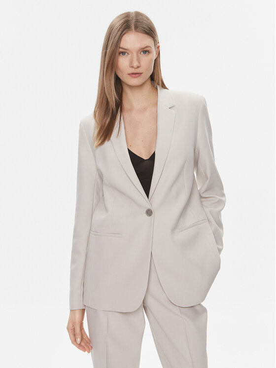 Calvin Klein Сако Essential K20K206477 Сив Regular Fit цвят на ниска цена