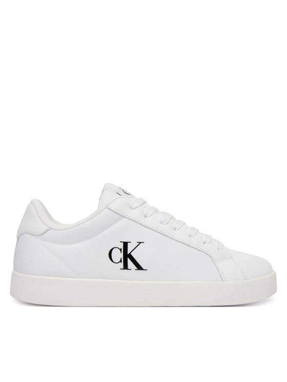 Calvin Klein Сникърси 3 Cupsole Laceup Pu Mg YW0YW01781 Бял цвят на ниска цена