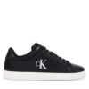 Calvin Klein Сникърси 3 Cupsole Laceup Pu Mg YW0YW01781 Черен цвят на ниска цена