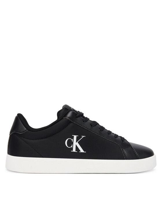 Calvin Klein Сникърси 3 Cupsole Laceup Pu Mg YW0YW01781 Черен цвят на ниска цена