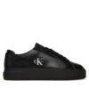 Calvin Klein Сникърси Basket Cupsole Laceup Lth Ml YW0YW01945 Черен цвят на ниска цена