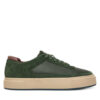 Calvin Klein Сникърси Basket Cupsole Laceup Lth-Nu YM0YM01354 Зелен цвят на ниска цена