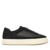 Calvin Klein Сникърси Basket Cupsole Laceup Lth-Nu YM0YM01354 Черен цвят на ниска цена
