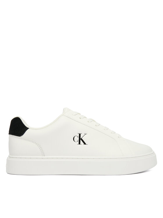 Calvin Klein Сникърси Classic Cupsole Laceup Lth YM0YM01435 Бял цвят на ниска цена
