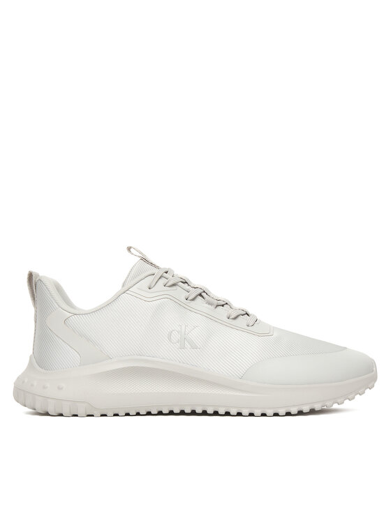 Calvin Klein Сникърси Eva Runner Lace Up Mat Mix YM0YM01442 Сив цвят на ниска цена