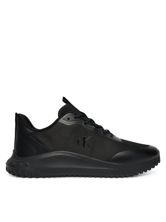 Calvin Klein Сникърси Eva Runner Lace Up Mat Mix YM0YM01442 Черен цвят на ниска цена