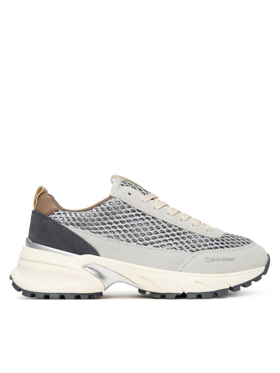 Calvin Klein Сникърси Hike Runner Lace Up Techmix YW0YW02030 Бежов цвят на ниска цена