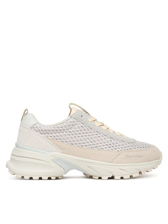 Calvin Klein Сникърси Hike Runner Lace Up Techmix YW0YW02030 Екрю цвят на ниска цена
