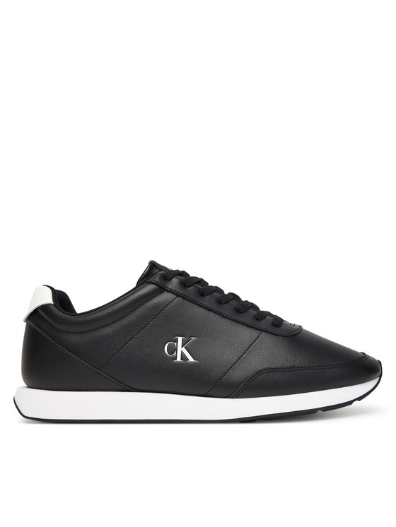 Calvin Klein Сникърси Retro Runner Ess Lth YM0YM01355 Черен цвят на ниска цена