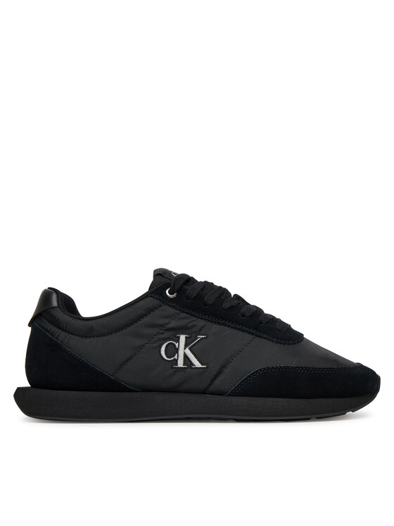 Calvin Klein Сникърси Retro Runner Ess Mix Mat YM0YM01361 Черен цвят на ниска цена