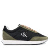 Calvin Klein Сникърси Retro Runner Lace Up Nylon Mg YW0YW01990 Черен цвят на ниска цена