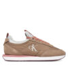 Calvin Klein Сникърси Retro Runner Sock Laceup Mix Mat YW0YW02060 Кафяв цвят на ниска цена