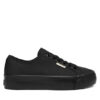 Calvin Klein Сникърси Vulc Flatform Lace Up Moire YW0YW02012 Черен цвят на ниска цена