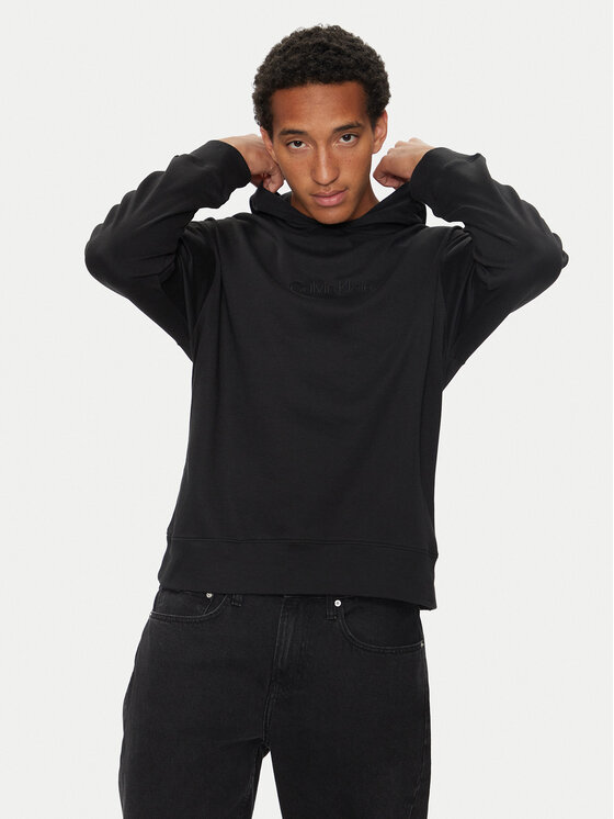 Calvin Klein Суитшърт 000NM2710E Черен Regular Fit цвят на ниска цена