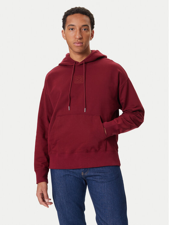 Calvin Klein Суитшърт LV14LD225G Бордо Regular Fit цвят на ниска цена