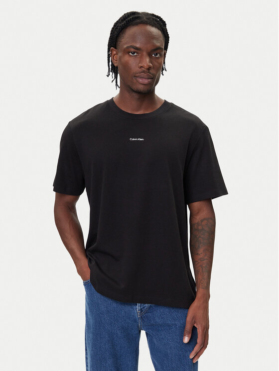 Calvin Klein Тишърт LV04LC241G Черен Regular Fit цвят на ниска цена