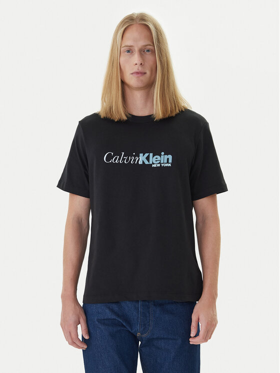 Calvin Klein Тишърт LV04RD822G Черен Regular Fit цвят на ниска цена