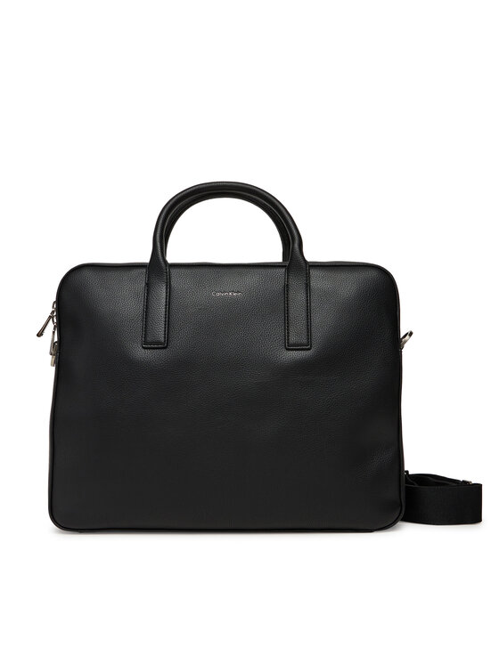 Calvin Klein Чанта за лаптоп Raised Commuter LV04D3157G Черен цвят на ниска цена