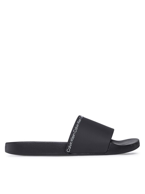 Calvin Klein Чехли Pool Slide Rubber HM0HM00981 Черен цвят на ниска цена