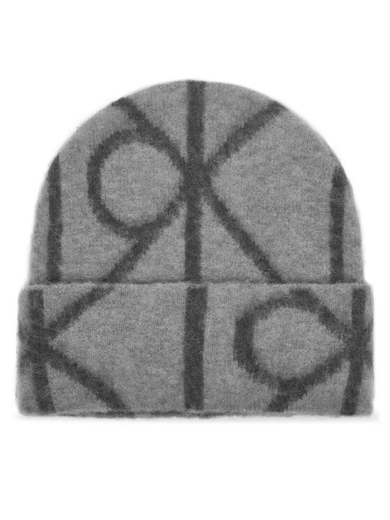 Calvin Klein Шапка Emblem Aop Brushed LV04D8071G Сив цвят на ниска цена