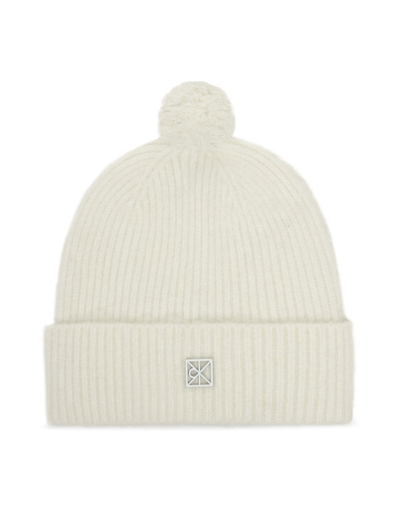 Calvin Klein Шапка Emblem Brushed LV04D8067G Екрю цвят на ниска цена