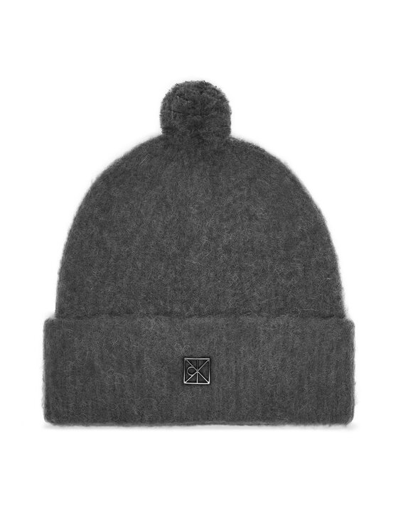Calvin Klein Шапка Emblem Brushed LV04D8067G Сив цвят на ниска цена