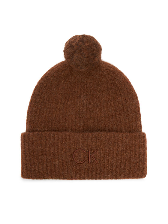 Calvin Klein Шапка Embroidery Airy K60K612586 Кафяв цвят на ниска цена