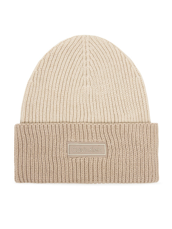 Calvin Klein Шапка LV04D8029G Екрю цвят на ниска цена