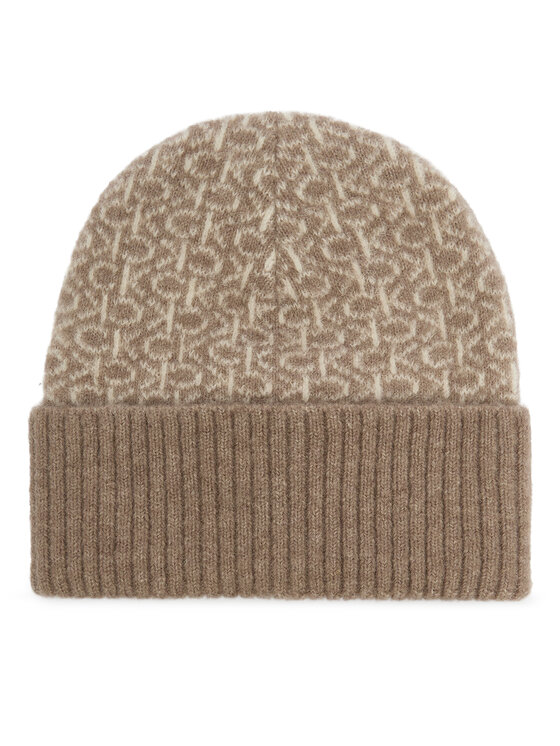 Calvin Klein Шапка Monogram Fold K60K612595 Бежов цвят на ниска цена