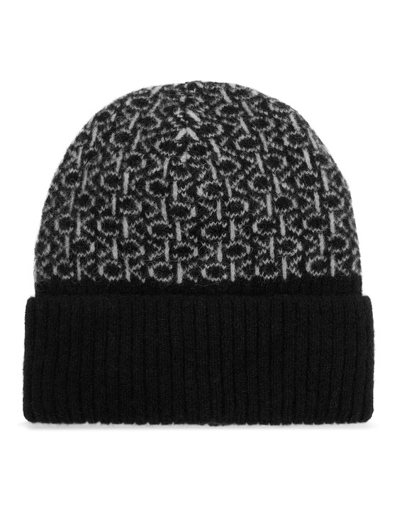 Calvin Klein Шапка Monogram Fold K60K612595 Черен цвят на ниска цена