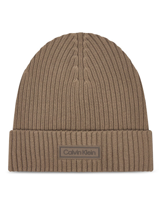 Calvin Klein Шапка Patch Chunky LV04D8053G Бежов цвят на ниска цена