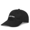 Calvin Klein Шапка с козирка Logo Embroidery Baseball Cap LV04F5003G Черен цвят на ниска цена