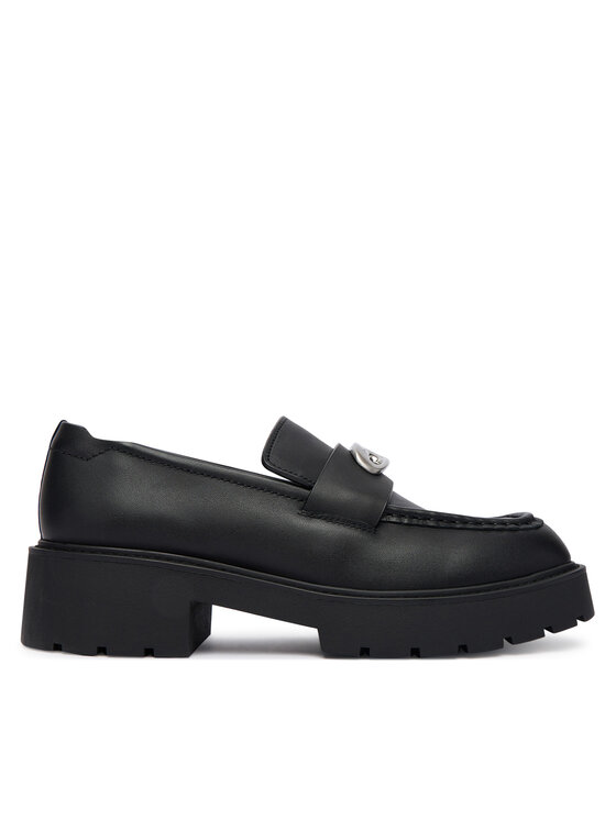 Calvin Klein лоуфъри с дебела подметка Chunky Loafer Lth Hw YW0YW01912 Черен цвят на ниска цена