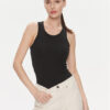 Calvin Klein топ Modal Rib Tank Top K20K206406 Черен Slim Fit цвят на ниска цена