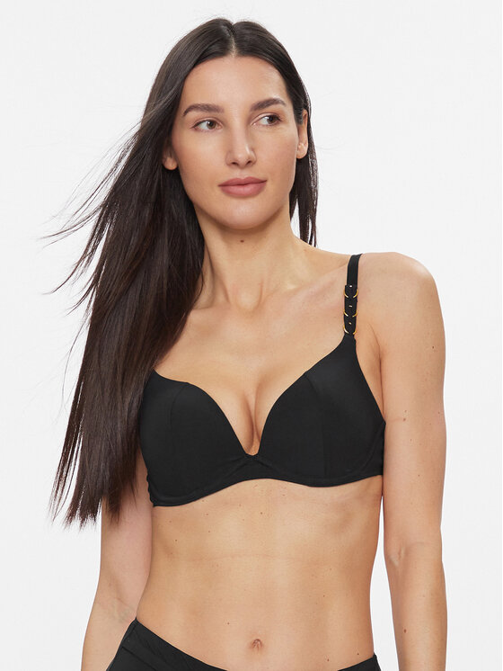 Chantelle Горнище на бански Emblem C17TNP Черен цвят на ниска цена